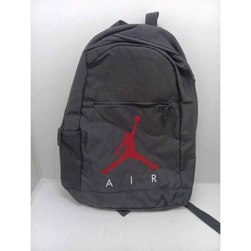 Nike Air Jordan Backpack Black/Red White Logo with Bottle Bag Brand New W/ Tags